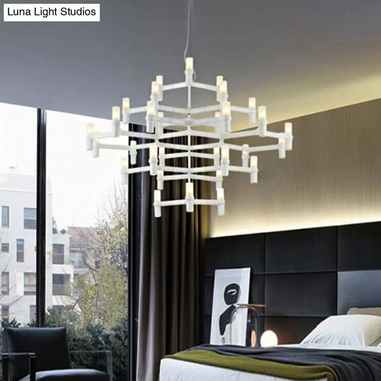 Nordic Metal Multi-Layer Chandelier Lamp - Elegant Led Hanging Light For Living Room