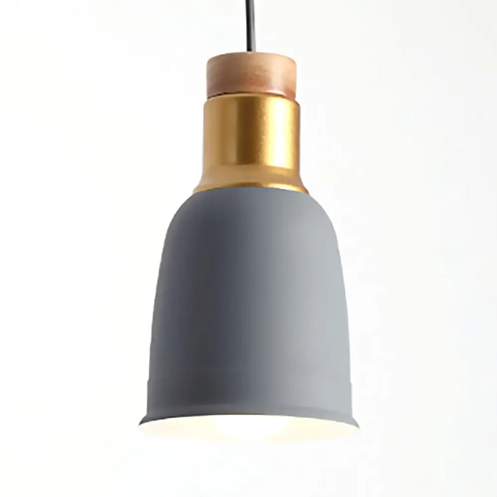 Nordic Metal Pendant Ceiling Light - Black/Grey/White With 1 Grey