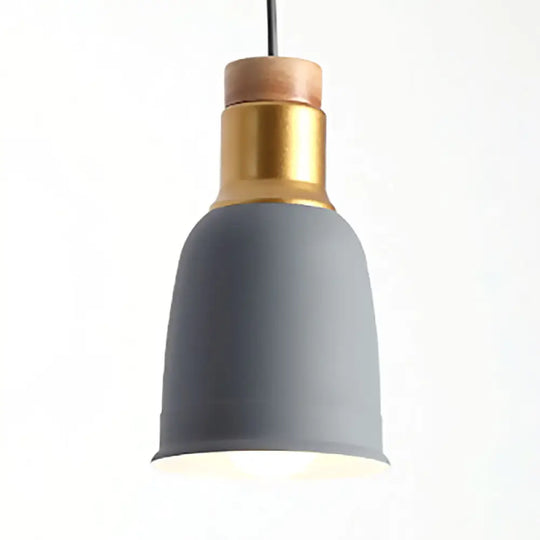 Nordic Metal Pendant Ceiling Light - Black/Grey/White With 1 Grey