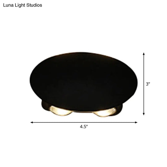 Nordic Metallic Mini Wall Light - Ellipse/Curve/Honeycomb Design 4/6-Bulb Led Washer Sconce In Black