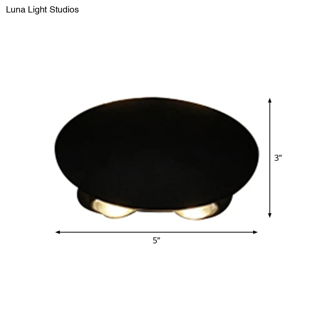 Nordic Metallic Mini Wall Light - Ellipse/Curve/Honeycomb Design 4/6-Bulb Led Washer Sconce In Black