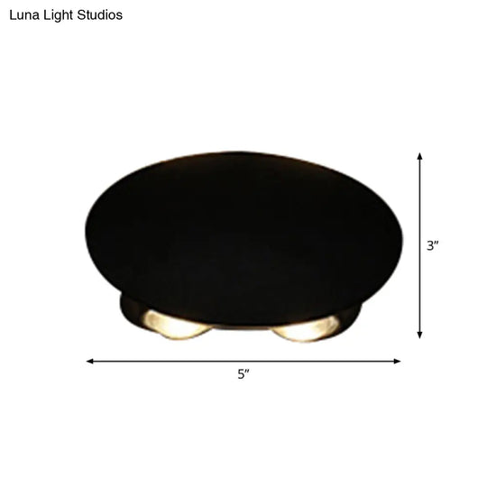 Nordic Metallic Mini Wall Light - Ellipse/Curve/Honeycomb Design 4/6-Bulb Led Washer Sconce In Black