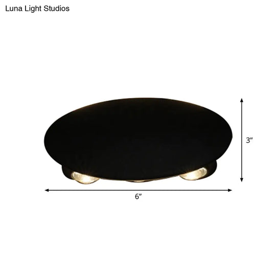 Nordic Metallic Mini Wall Light - Ellipse/Curve/Honeycomb Design 4/6-Bulb Led Washer Sconce In Black