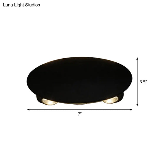 Nordic Metallic Mini Wall Light - Ellipse/Curve/Honeycomb Design 4/6-Bulb Led Washer Sconce In Black