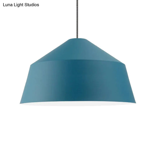 Nordic Metallic Pendant Lamp With Adjustable Cord - Perfect For Hotels And Barns Dark Blue