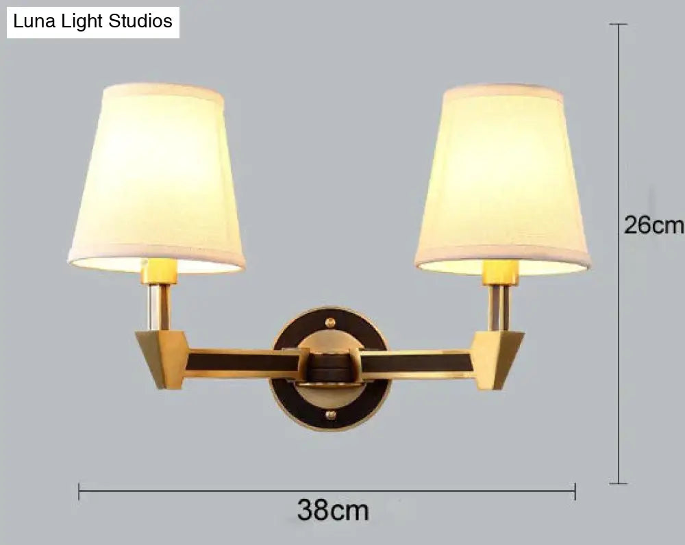 Nordic Minimalist Bedroom Bedside Full Copper Wall Lamp Lamps