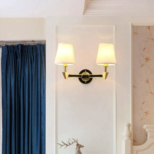Nordic Minimalist Bedroom Bedside Full Copper Wall Lamp Lamps