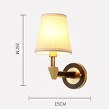 Nordic Minimalist Bedroom Bedside Full Copper Wall Lamp Lamps