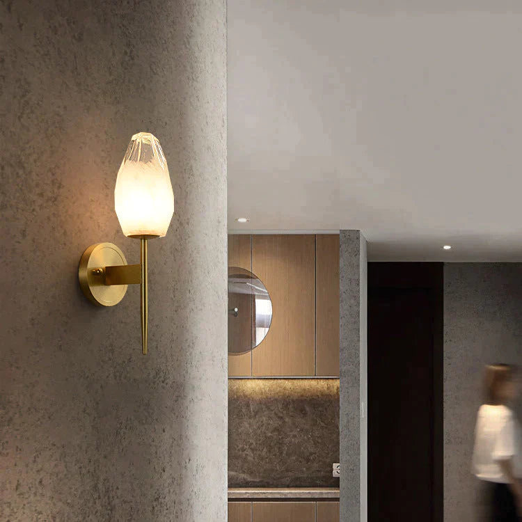 Nordic Minimalist Bedroom Bedside Interior Corridor Villa Staircase Copper Wall Lamp Lamps