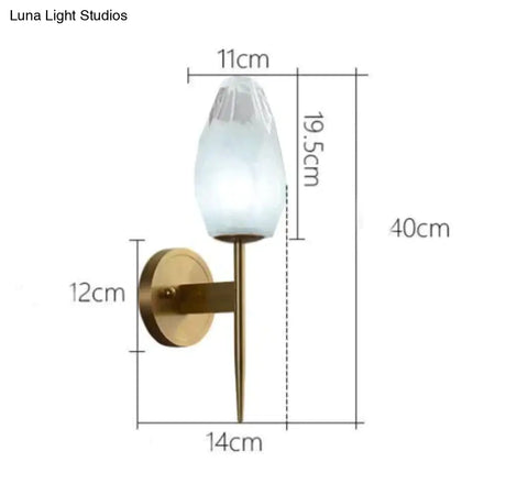 Nordic Minimalist Bedroom Bedside Interior Corridor Villa Staircase Copper Wall Lamp Lamps