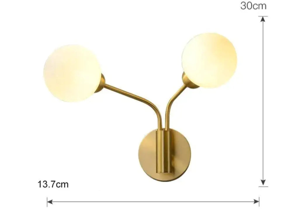 Nordic Minimalist Bedroom Bedside Light Corridor Aisle Full Copper Wall Lamp A / No Light Source