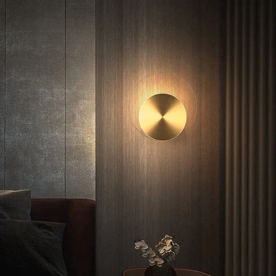 Nordic Minimalist Bedside Lamp Bedroom Full Copper Wall Lamps