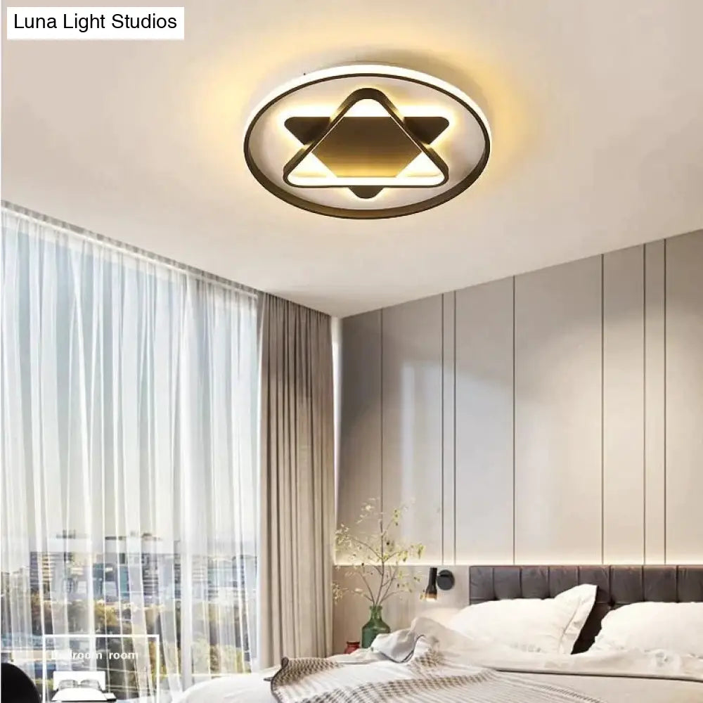 Nordic Minimalist Five-Pointed Star Light Bedroom Ceiling Lamp