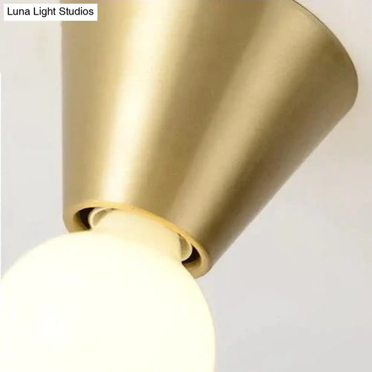 Nordic Minimalist Hall Brass Ceiling Lamp