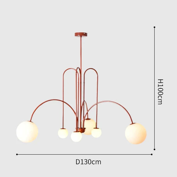 Nordic minimalist living room restaurant lamp creative personality study cafe clothing store art chandelier