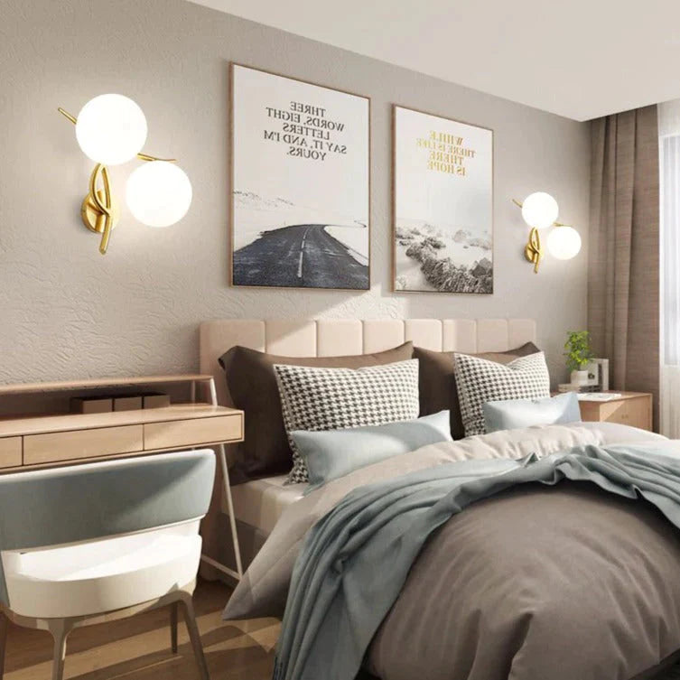 Nordic Minimalist Modern Living Room Corridor Bedroom Full Copper Wall Lamp
