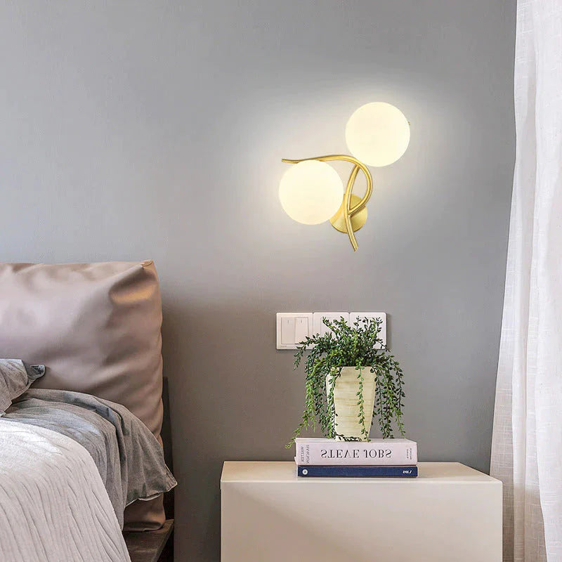 Nordic Minimalist Modern Living Room Corridor Bedroom Full Copper Wall Lamp