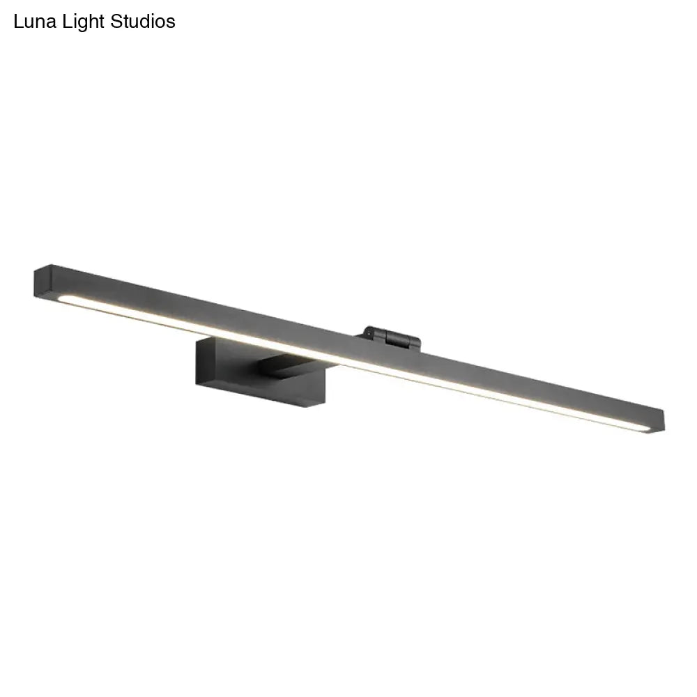 Nordic Minimalist Vanity Wall Light: Aluminum Single Rectangle Fixture