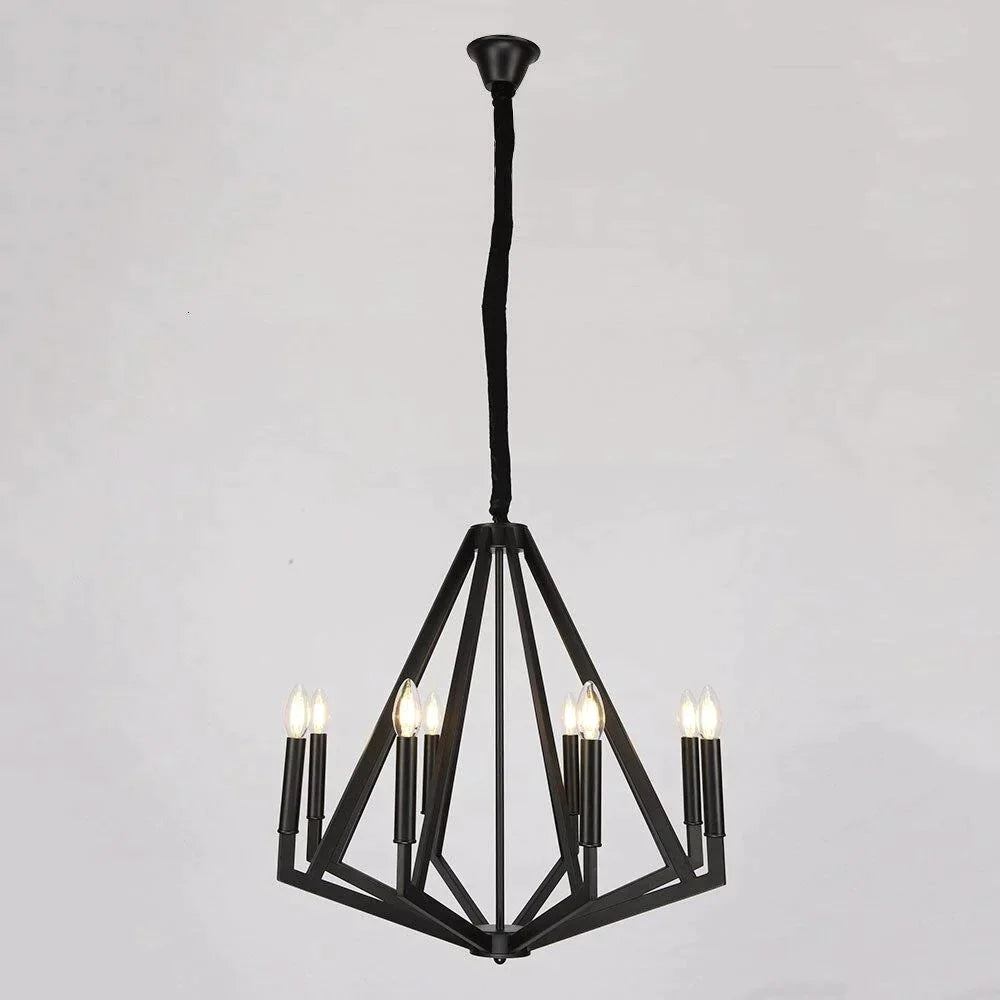 Nordic Modern Diamond Pendant Light LED E14 Loft Industrial Hanging Lamp With 2 Colors For Living Room Bedroom Restaurant Office