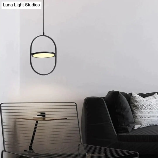 Nordic Modern Geometry Simple Rotary Pendant Lights Designer Luminarias Circular Hanging Lamp Bar