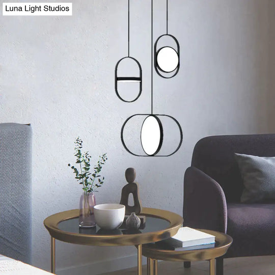 Nordic Modern Geometry Simple Rotary Pendant Lights Designer Luminarias Circular Hanging Lamp Bar