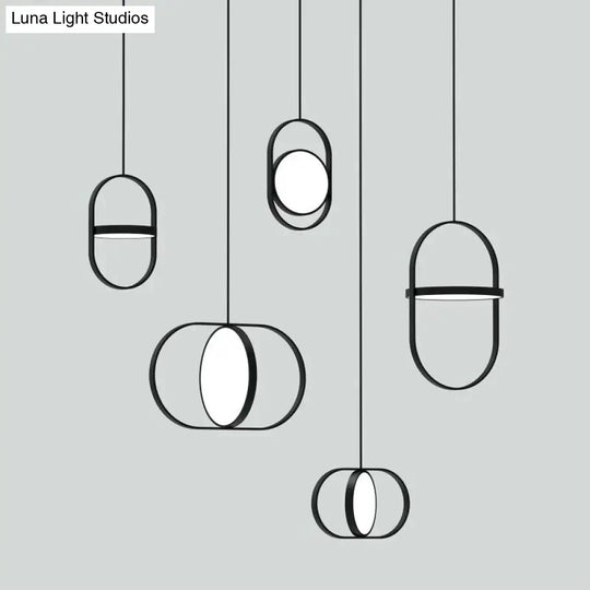 Nordic Modern Geometry Simple Rotary Pendant Lights Designer Luminarias Circular Hanging Lamp Bar