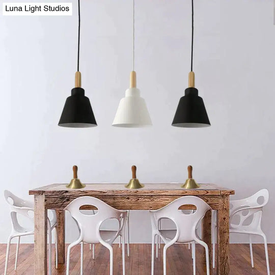 Nordic Modern Hanging Lights E27 Aluminum Wood Pendant Lights Household Restaurant Decorative