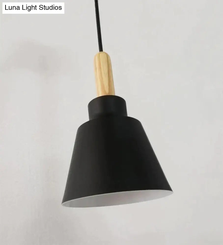 Nordic Modern Hanging Lights E27 Aluminum Wood Pendant Lights Household Restaurant Decorative