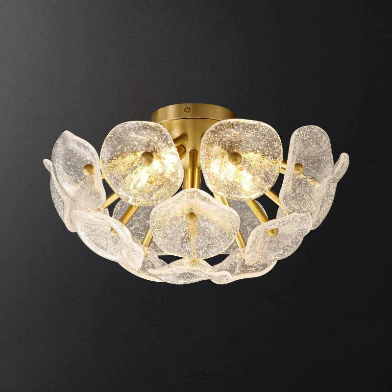 Nordic Modern Light Luxury Crystal Copper Lamp Ceiling Lamp