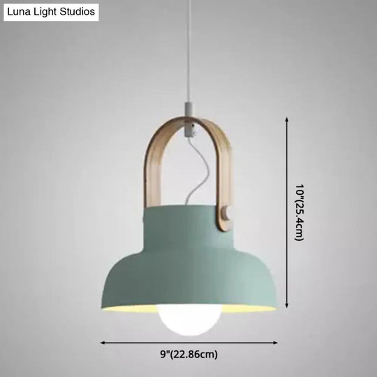 Nordic Style 1-Light Pendant Lamp - Upside Down Trifle Design For Modern Metal Restaurants