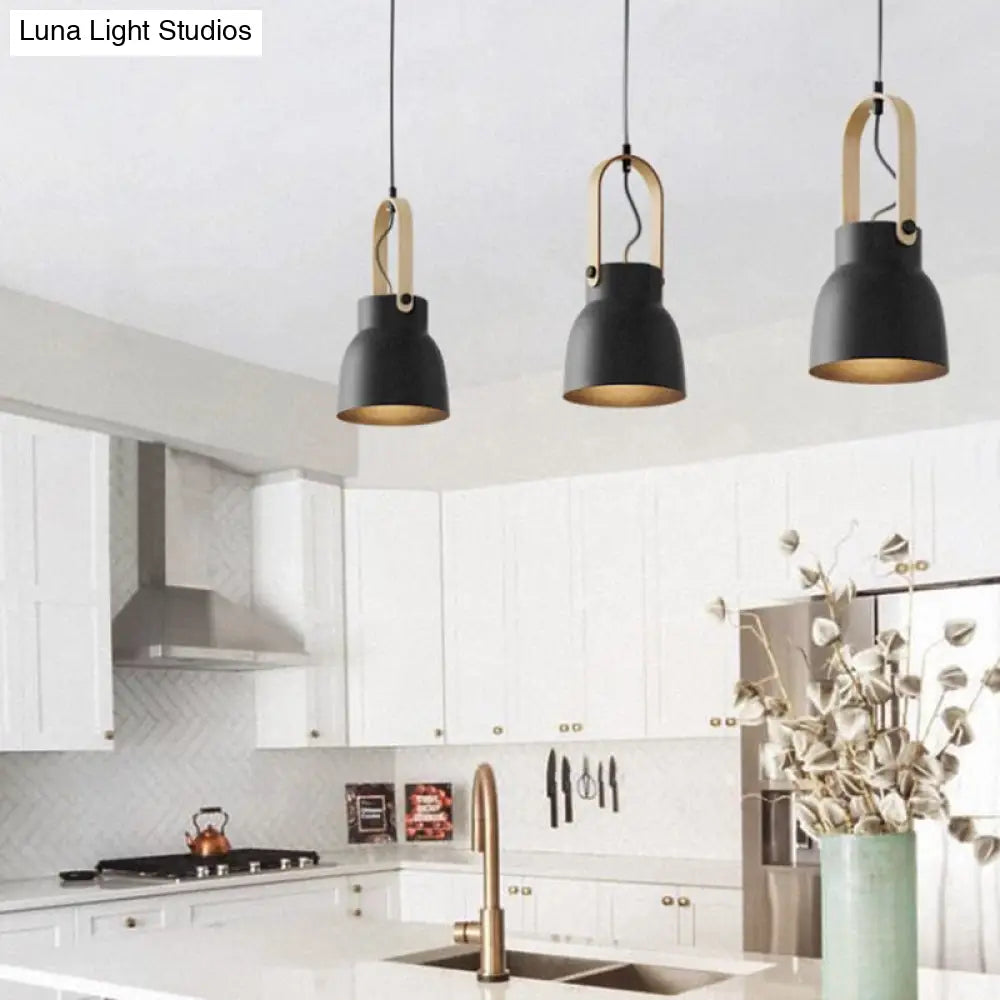 Nordic Modern Metal Pendant Lamp - 1-Light Upside Down Trifle Style For Restaurants