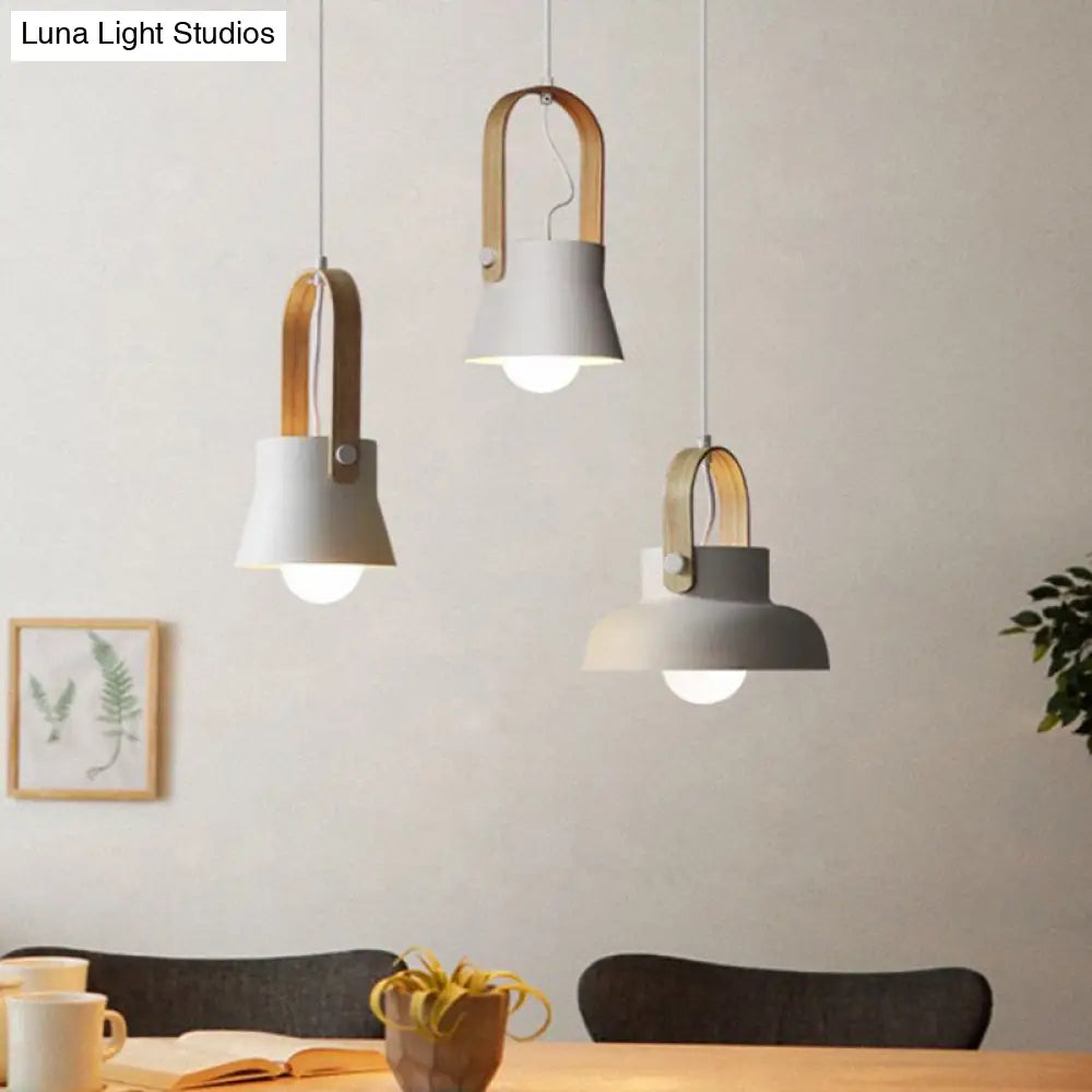 Nordic Modern Metal Pendant Lamp - 1-Light Upside Down Trifle Style For Restaurants