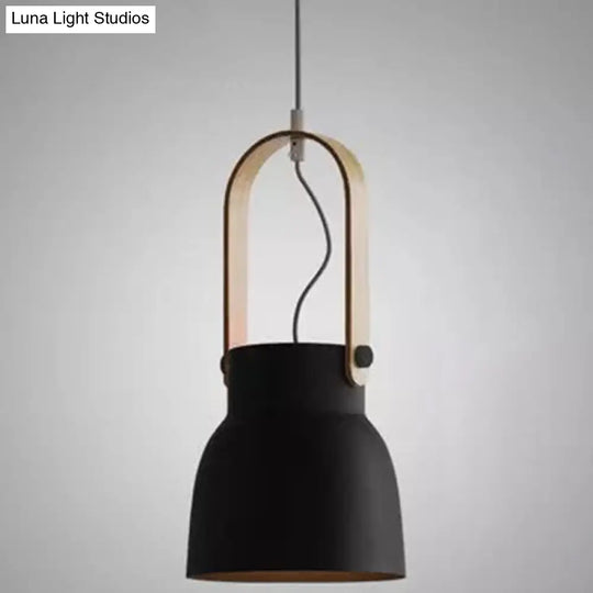 Nordic Style 1-Light Pendant Lamp - Upside Down Trifle Design For Modern Metal Restaurants Black /