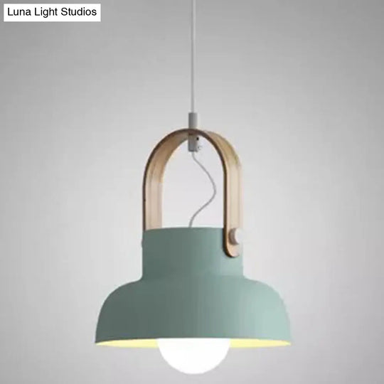 Nordic Style 1-Light Pendant Lamp - Upside Down Trifle Design For Modern Metal Restaurants Green / 9