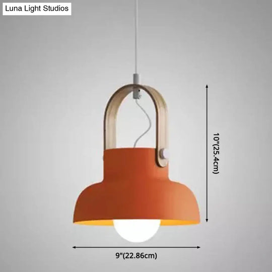 Nordic Modern Metal Pendant Lamp - 1-Light Upside Down Trifle Style For Restaurants