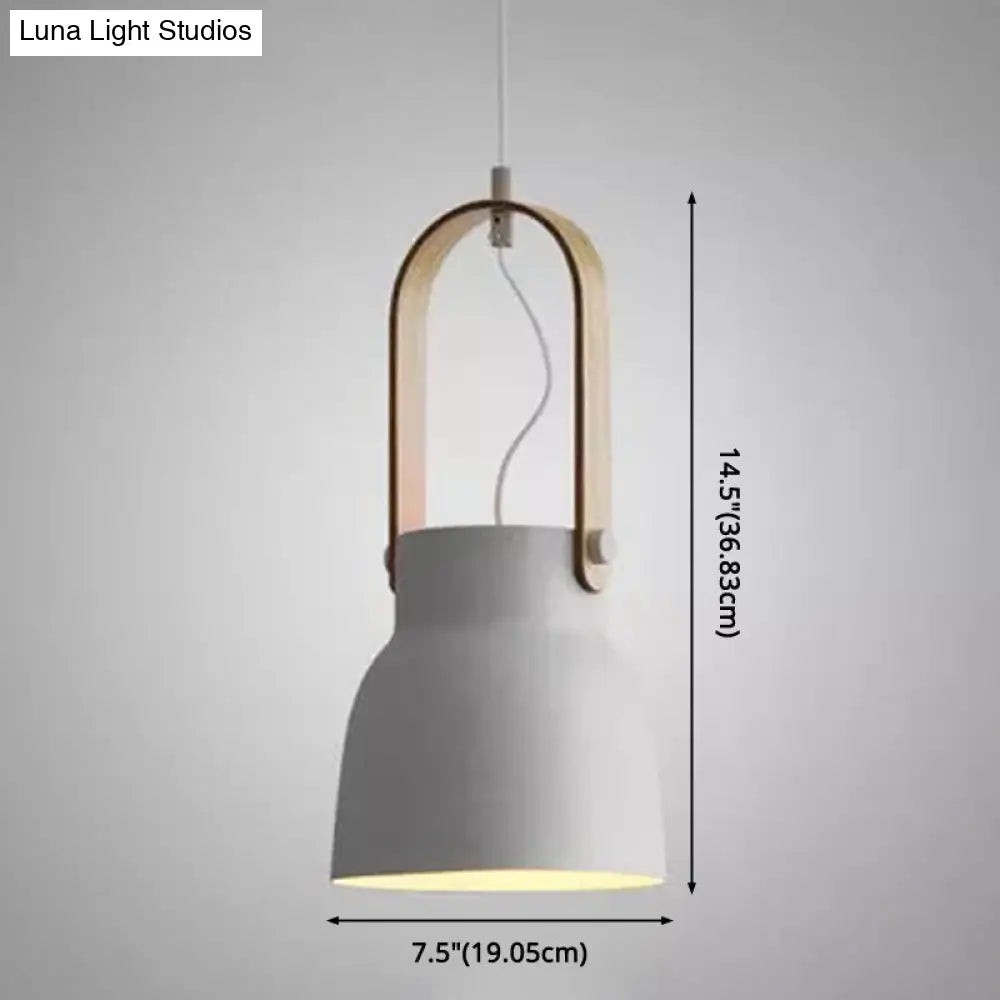 Nordic Modern Metal Pendant Lamp - 1-Light Upside Down Trifle Style For Restaurants