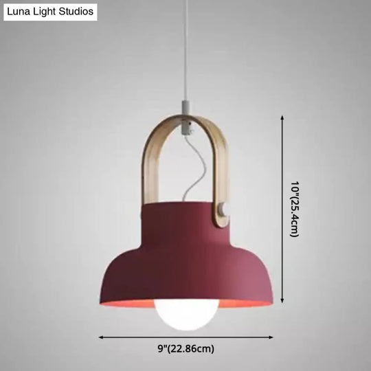 Nordic Modern Metal Pendant Lamp - 1-Light Upside Down Trifle Style For Restaurants