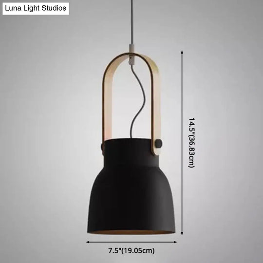 Nordic Modern Metal Pendant Lamp - 1-Light Upside Down Trifle Style For Restaurants