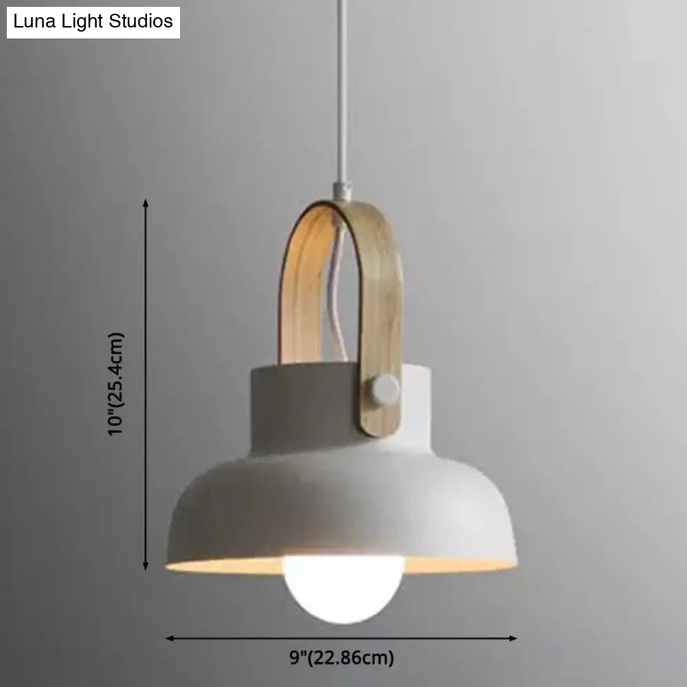 Nordic Modern Metal Pendant Lamp - 1-Light Upside Down Trifle Style For Restaurants