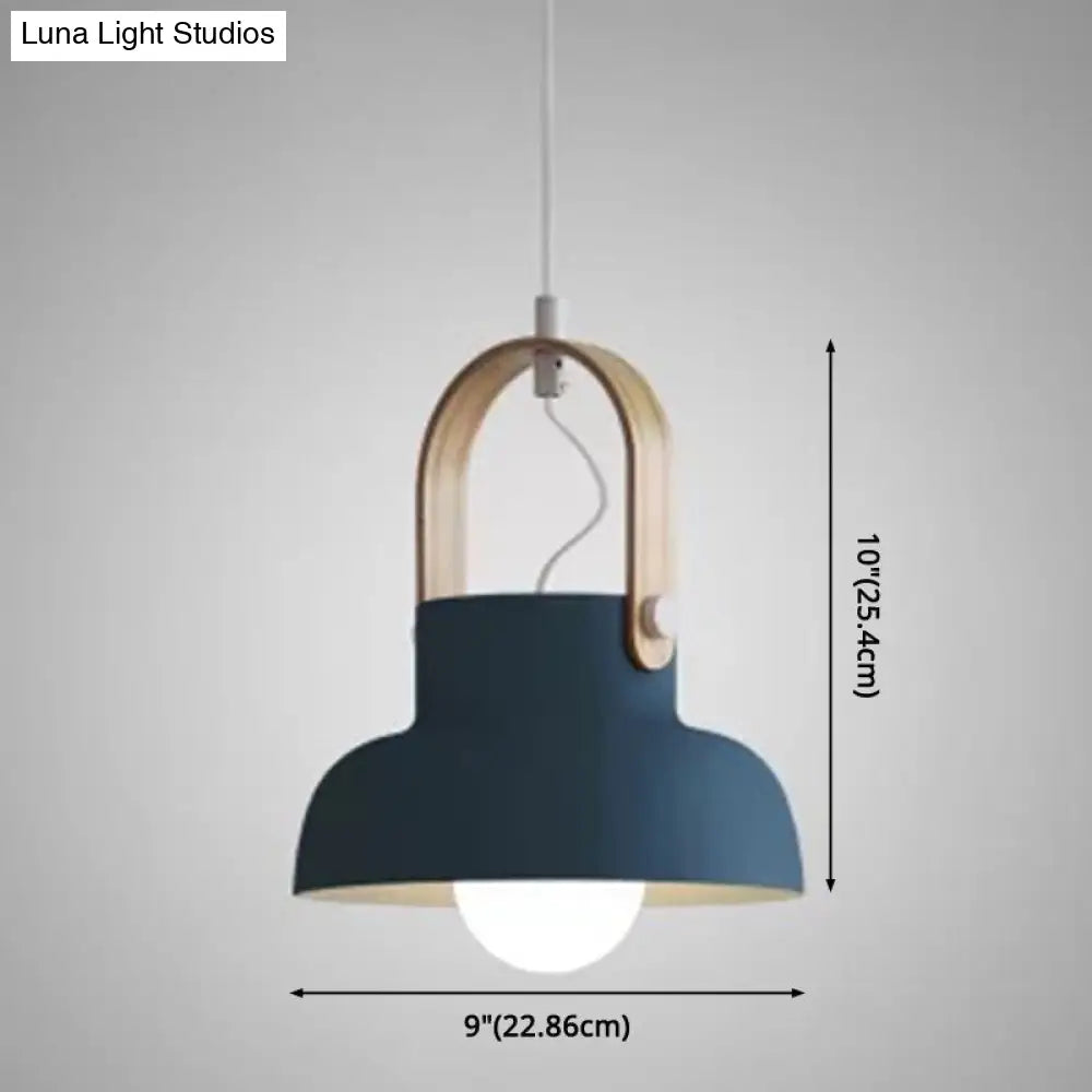 Nordic Modern Metal Pendant Lamp - 1-Light Upside Down Trifle Style For Restaurants