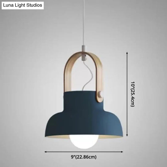 Nordic Modern Metal Pendant Lamp - 1-Light Upside Down Trifle Style For Restaurants