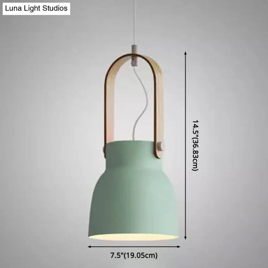 Nordic Style 1-Light Pendant Lamp - Upside Down Trifle Design For Modern Metal Restaurants