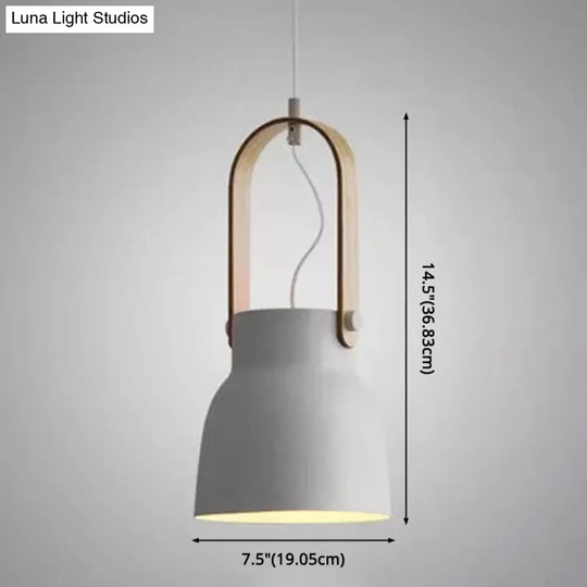 Nordic Style 1-Light Pendant Lamp - Upside Down Trifle Design For Modern Metal Restaurants