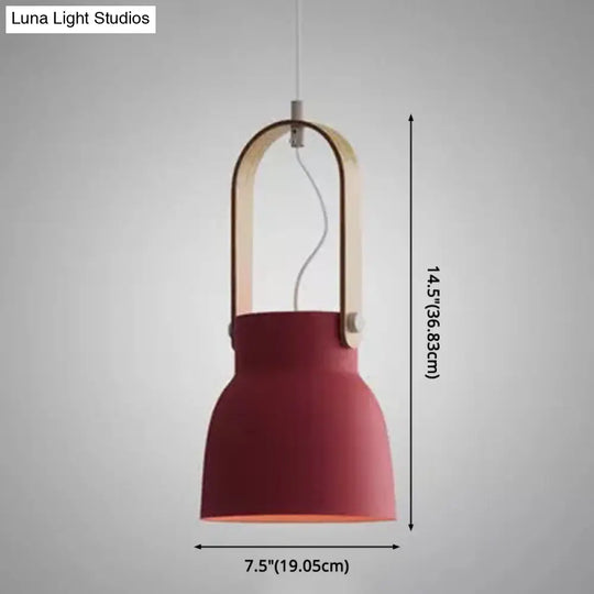 Nordic Modern Metal Pendant Lamp - 1-Light Upside Down Trifle Style For Restaurants