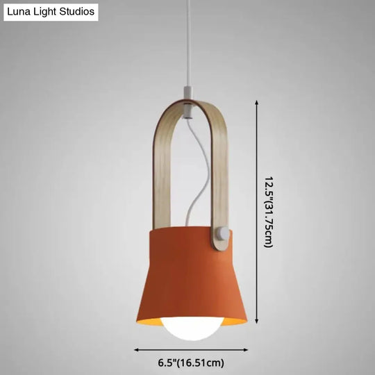 Nordic Style 1-Light Pendant Lamp - Upside Down Trifle Design For Modern Metal Restaurants