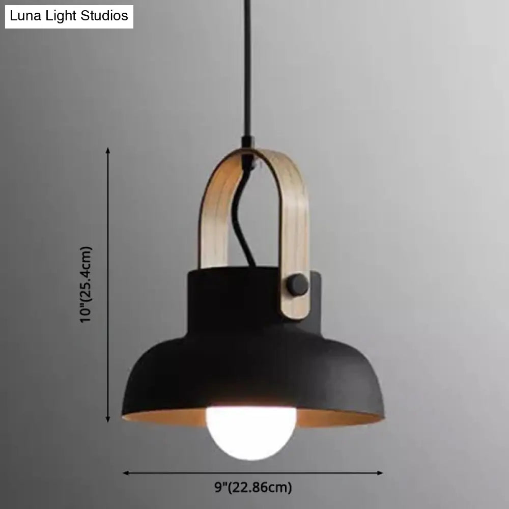 Nordic Modern Metal Pendant Lamp - 1-Light Upside Down Trifle Style For Restaurants