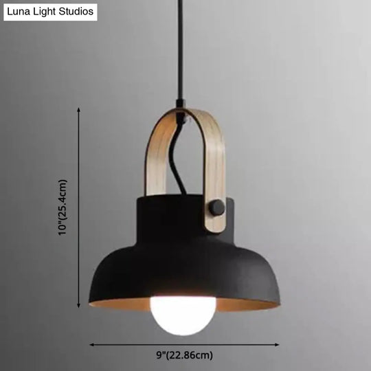 Nordic Style 1-Light Pendant Lamp - Upside Down Trifle Design For Modern Metal Restaurants