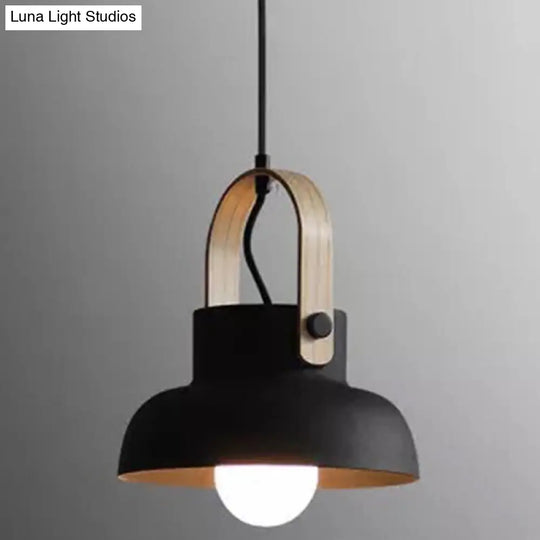 Nordic Style 1-Light Pendant Lamp - Upside Down Trifle Design For Modern Metal Restaurants Black / 9