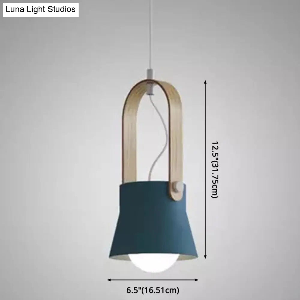 Nordic Modern Metal Pendant Lamp - 1-Light Upside Down Trifle Style For Restaurants