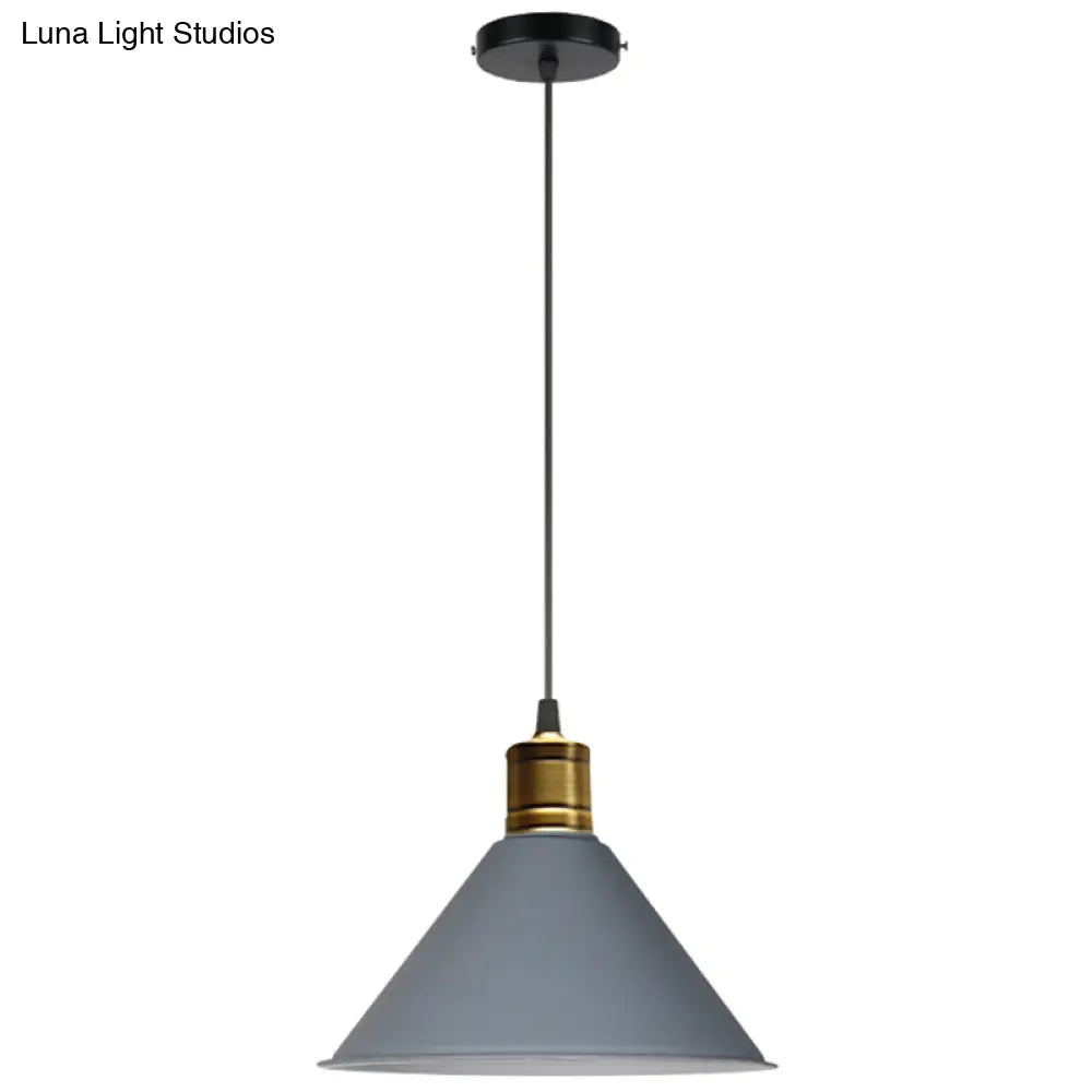 Nordic Style Metal Hanging Pendant Lamp With Modern Design - Ideal For Restaurant Ceilings Grey / 12